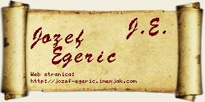 Jožef Egerić vizit kartica